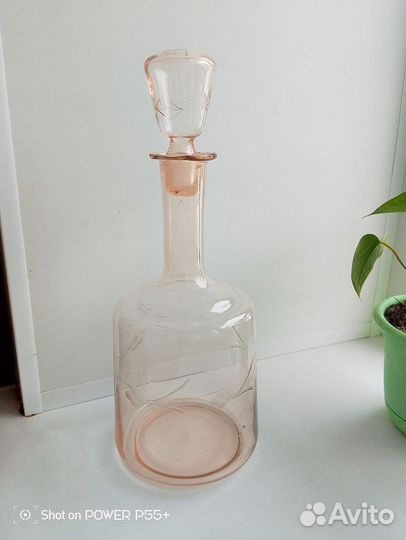 Графин, розовое стекло, СССР