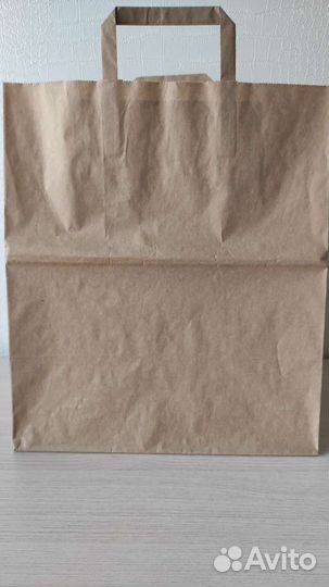 Подарочный пакет крафт пакет большой с ручками