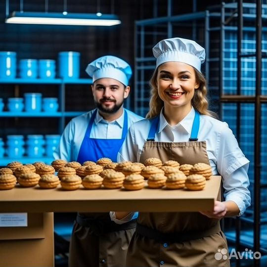 Работники на производство печенья