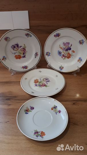 Тарелки СССР мейсеновский букет,дулево,рига