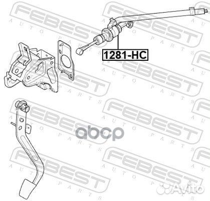 Цилиндр сцепления главный 1281HC 1281-HC Febest