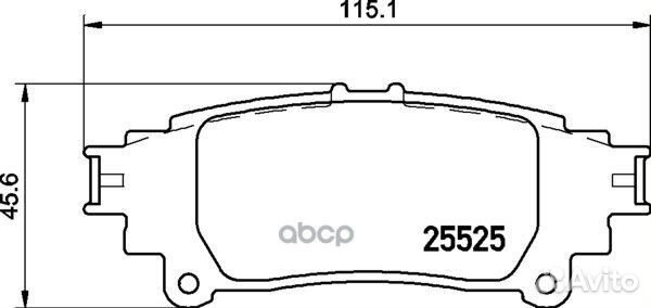 Колодки тормозные lexus RX 350/450h 09- задние