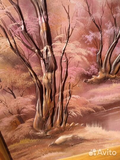 Картина маслом лесной пейзаж