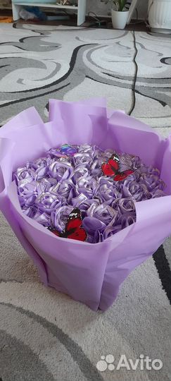 Букет из атласных лент