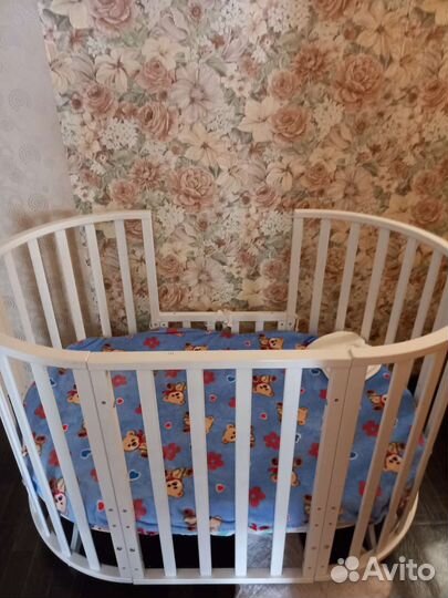 Детская кроватка трансформер с маятником 6в1