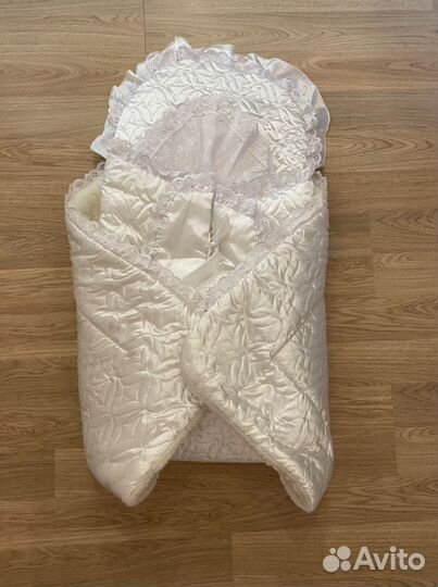 Овчинный конверт на выписку зимний