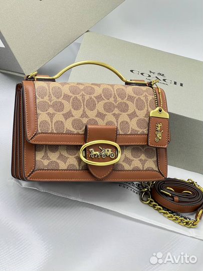 Сумка женская натуральная кожа coach