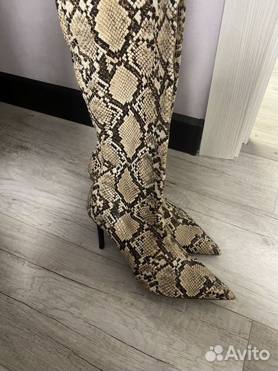Ботфорты змеиный принт