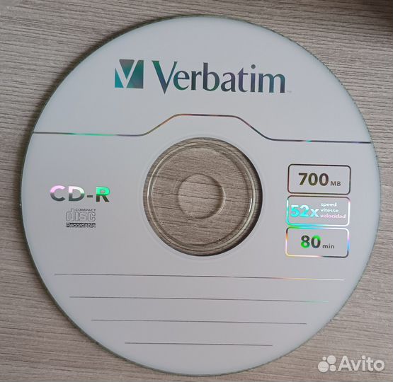 Диск CD-R Verbatim 700Mb 52x 80min