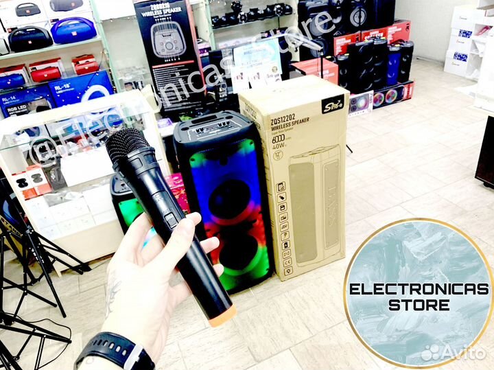 Блютуз Колонка Большая с Пультом зикьюс 12202