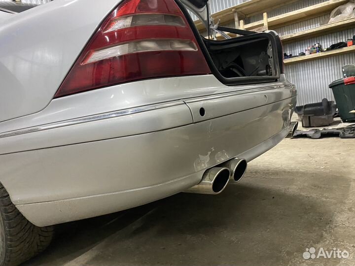 Задний бампер mersedes w220 с насадками