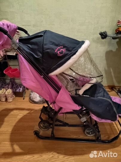 Детские санки коляска nika