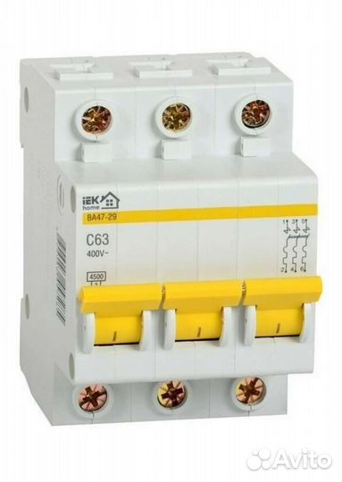 Автоматический выключатель IEK ва 47-29 (C) 4,5kA
