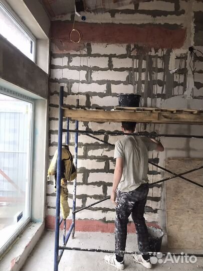 Штукатурка, шпаклевка, стяжка пола