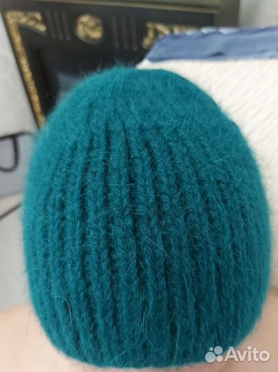 Шапка женская вязаная из пуха норки