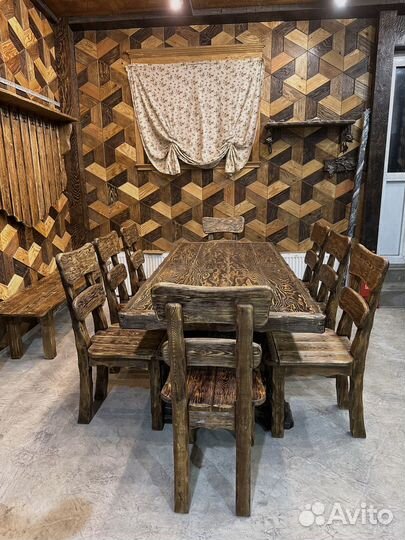 Стол деревянный в баню.стол из массива