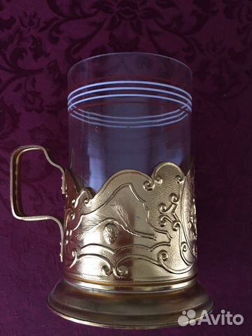 Подстаканник СССР со стаканом