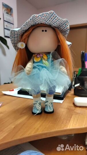 Интерьерная кукла ручной работы 28см