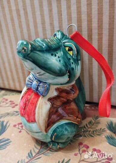 Ёлочная игрушка. Крокодил. лф