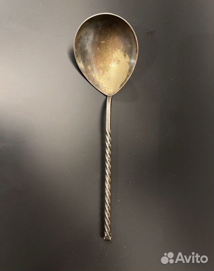 Ложка с витой ручкой мельхиор