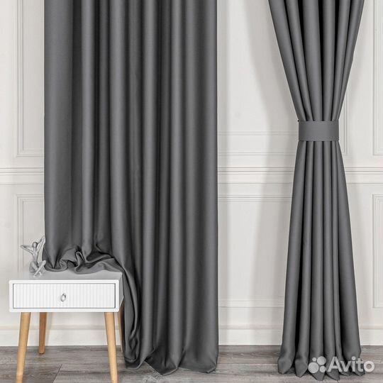 Блэкаут шторы Марсель Темно-серый