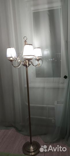 Торшер напольный с абажуром бу