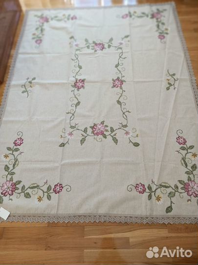 Скатерть льняная новая, 178на133см