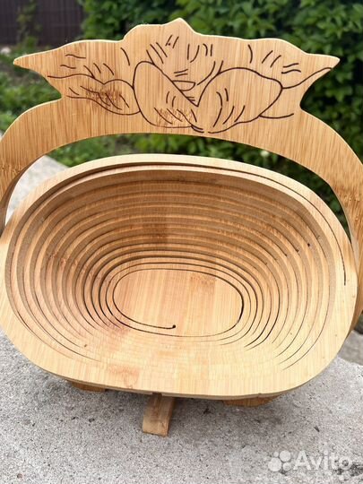 Фруктовница складная бамбук