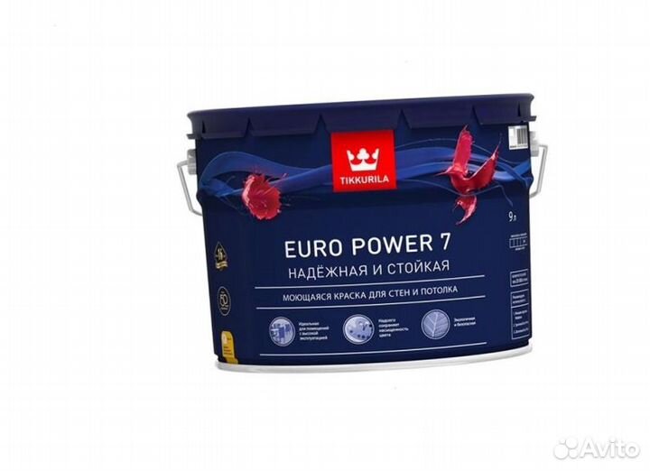 Tikkurila Euro Power 7 База С бесцветная 9л