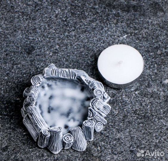 Силиконовая форма молд Подсвечник костёр