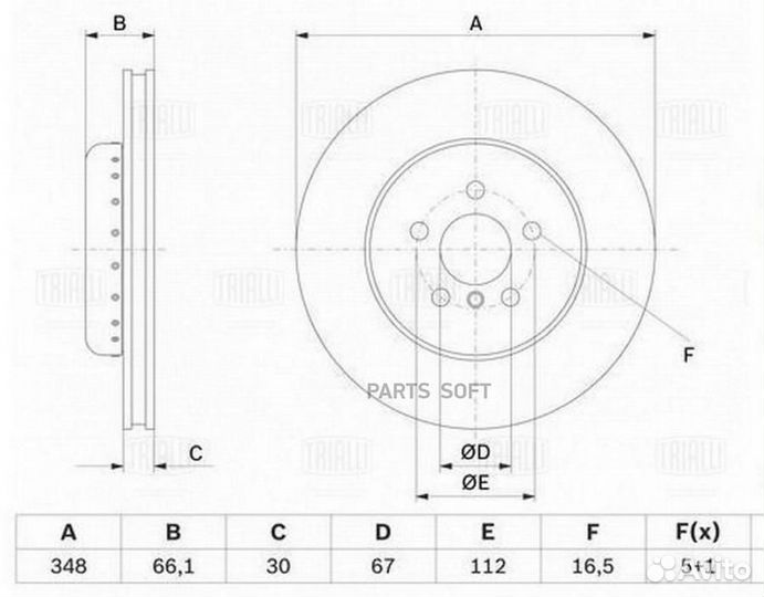 Диск торм. BMW 5 (G30) (16) DF190438