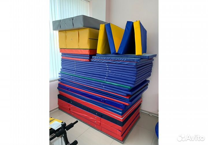 Мат спортивный, синий 1 х 2 х 0,04 м