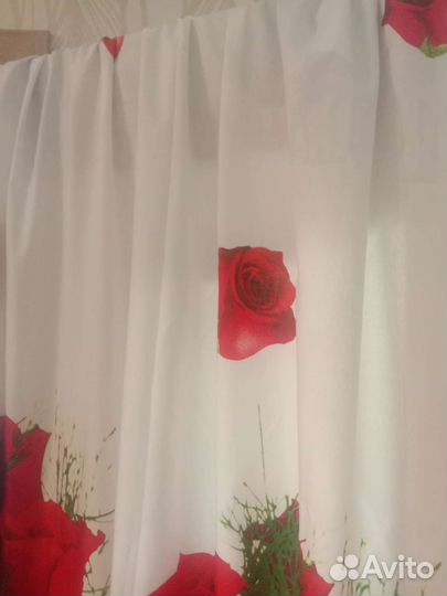 Шторы цветные.Белая вуаль,лёгкая