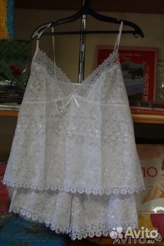 Новые батистовые пижамы с шитьем 42-52 размера