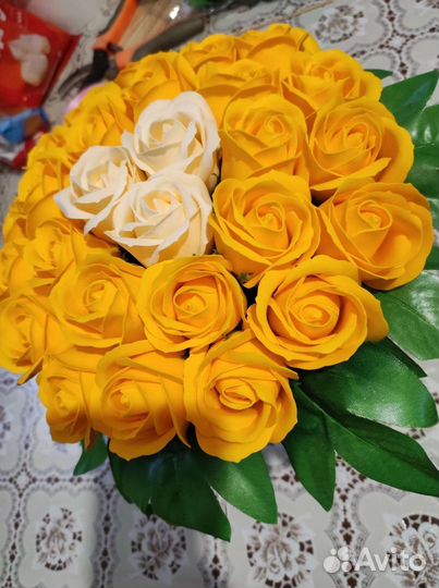 Букет из мыльных роз