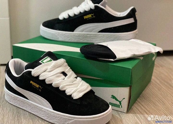 Кроссовки мужские Puma Suede XL “Black White “