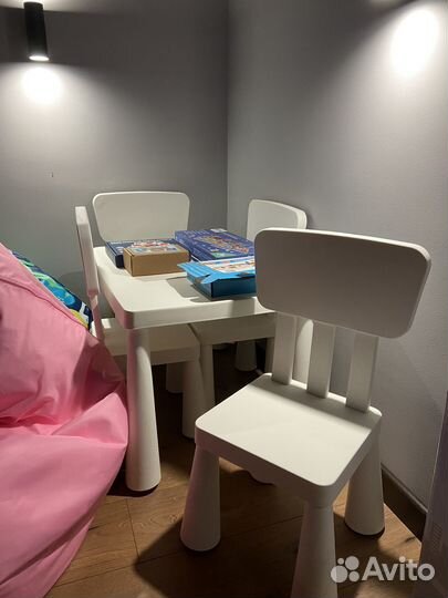 Стол и стул IKEA маммут