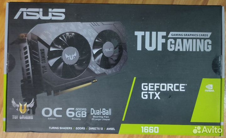 Видеокарта Asus GTX 1660 6gb