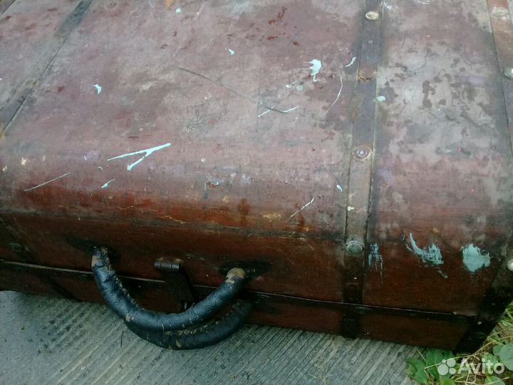 Дорожный чемодан 19в, антиквариат