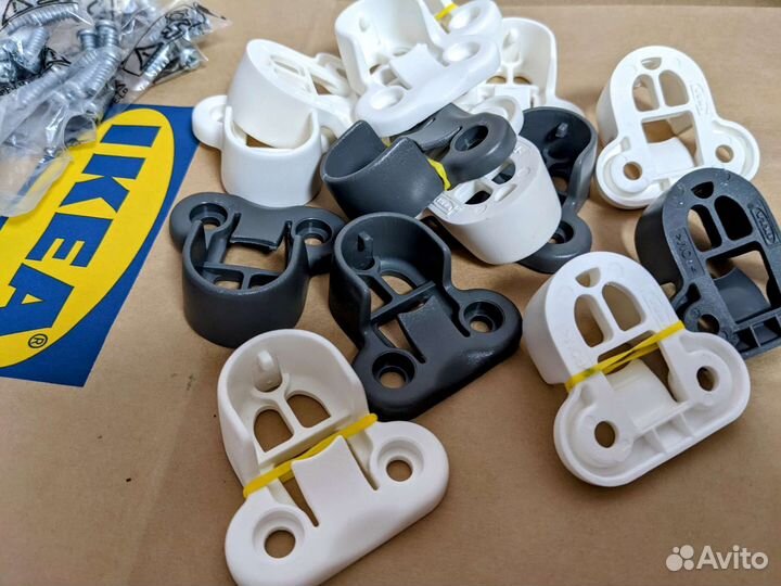 X2 Крепления IKEA для штанги Komplenent в шкаф Pax