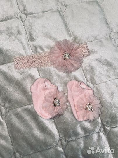 Набор повязка на голову и носочки