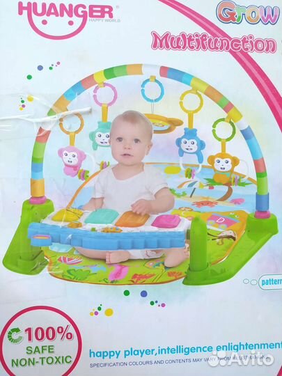 Детский развивающий коврик с пианино