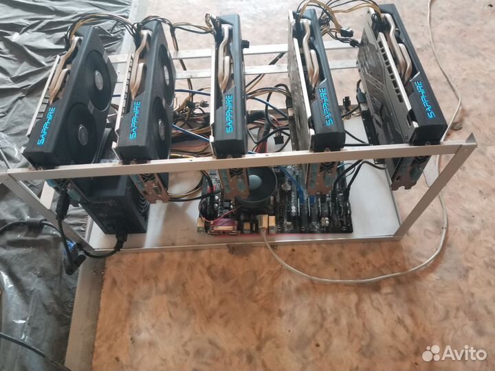 Майнинг ферма Rx570 8gb Sapphire Nitro+