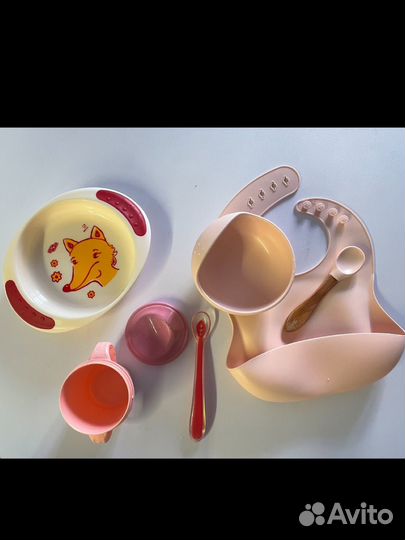 Детская силиконовая посуда для прикорма