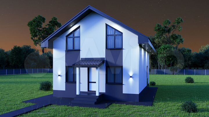 Коттедж 126 м² на участке 6,2 сот.