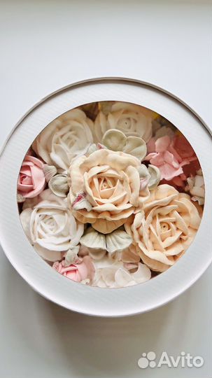 Зефирный букетик в подарочной коробке