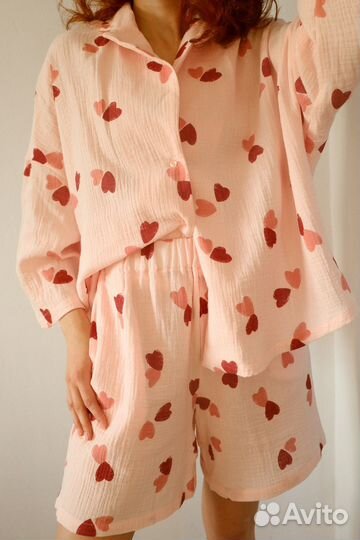 Пижама женская хлопковая костюм домашний