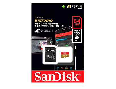 Карта памяти MicroSD SanDisk Extreme 64GB 160 mbs