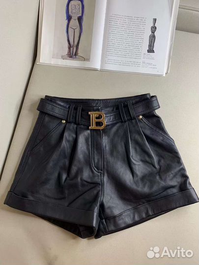 Кожаные шорты Balmain