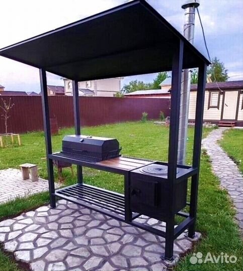 Мангал с крышей
